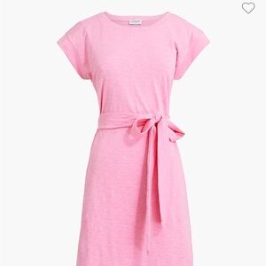 NWT J.Crew Pink Tie-Waist Mini Dress